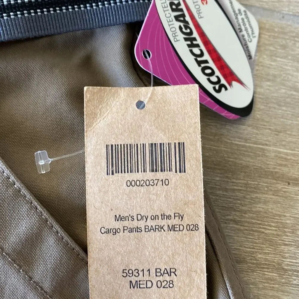 Duluth Trading Mens Dry on The Fly Cargo Pants in Bark Size: M